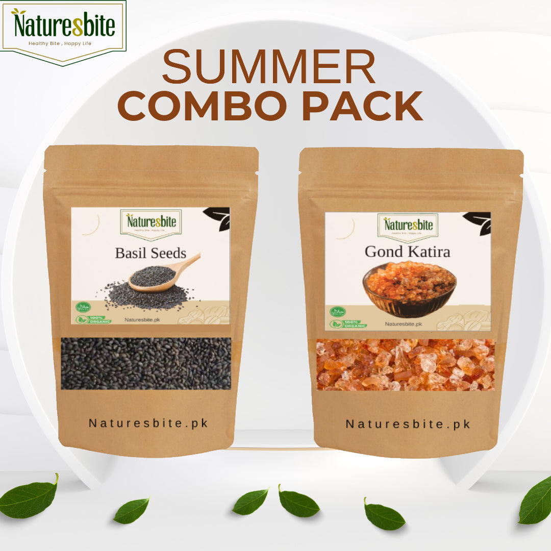 Summer Combo Pack - Gond Katira + Basil Seeds