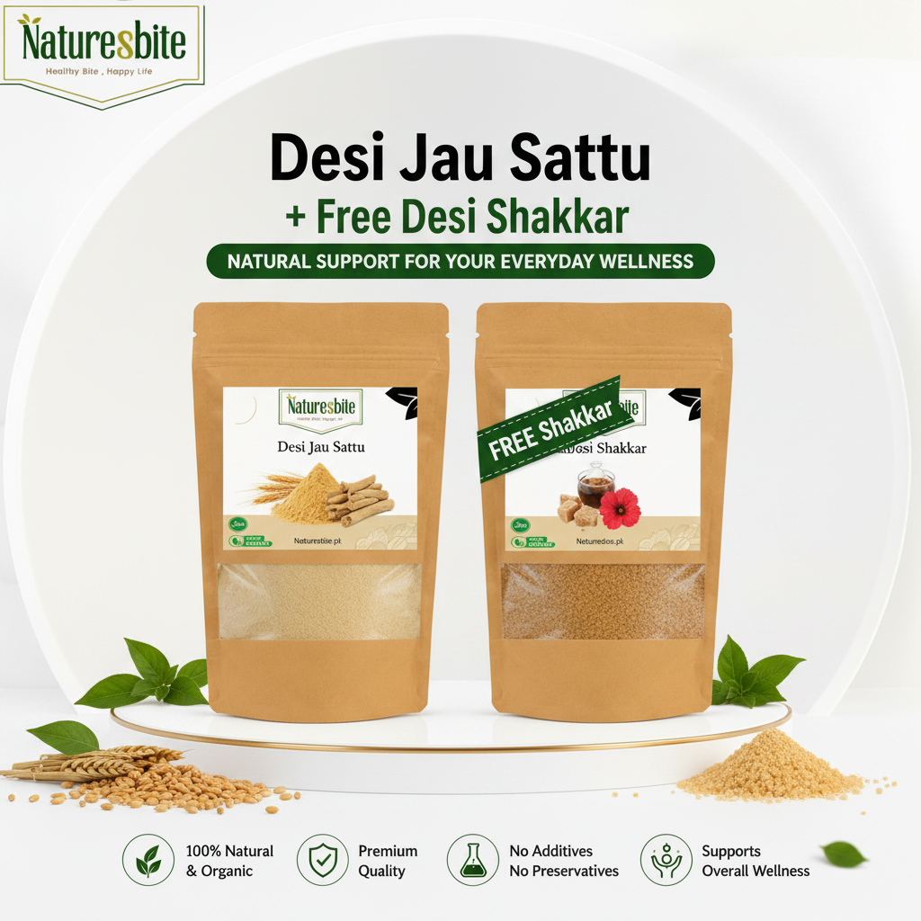 Desi Jau Sattu + Free Desi Shakkar - Naturesbite